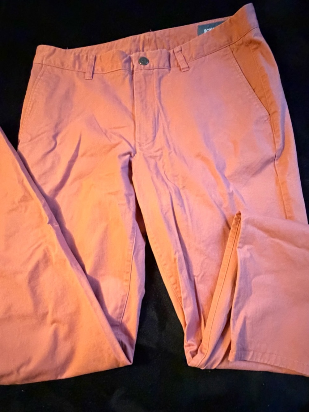 Bonobos men’s straight chino pants salmon color  size 34 x 34 golf casual - Picture 12 of 12
